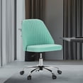 thumbnail image 2 of CONCETTA Adjustable Twill Desk Chair – Stylish Green Lounge Chair for Office or Bedroom Use, 2 of 6