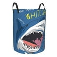 thumbnail image 2 of Fotbe Laundry Hamper With Durable Leather Laundry Basket Great White Shark Thickened Waterproof Round Collapsible Laundry Hamper, Dirty Clothes Laundry Basket, 2 of 8