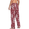 thumbnail image 5 of Christmas White Snowflake Red Men's Pajama Pants Lightweight Sleepwear Bottom Lounge Pants, 5 of 6