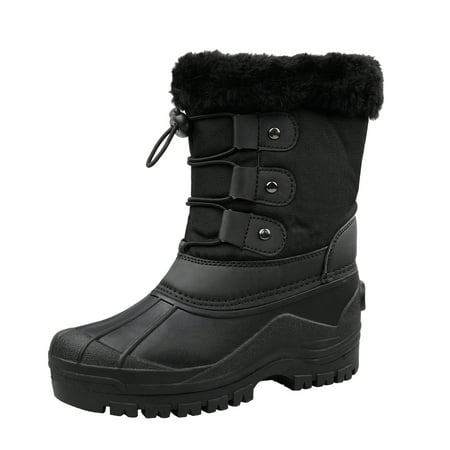 

Boy s Winter Geometric Fabric Plain Toe Snow Hiking Boots