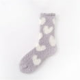 thumbnail image 2 of Gray Socks Warm & Cozy for Women Stocking Stuufers Fuzzy Plush Sleeping Slipper Socks Soft Warm Fabric, 2 of 6
