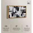 thumbnail image 2 of Melosa Canvas Modern Black White Abstract Wall Art by Art Remedy, Gold Frame, 54" x 36", 2 of 7