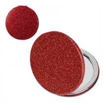 ACDANC Compact Mirror,Round Foldable Structure Quick Makeup Aid,Red
