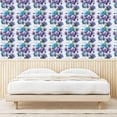 thumbnail image 3 of Ambesonne Blooming Floral Peel & Stick Wallpaper for Home, Art Romantic Blooms, 13"x36", Deep Sky Blue Pale Lilac, 3 of 5