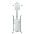 thumbnail image 4 of SunnyPoint Freestanding Toilet Paper Holder Stand with Storage – Holds 3 Spare Rolls, Sturdy Steel Construction, Chrome Finish, for Bathroom & Restroom, 4 of 8