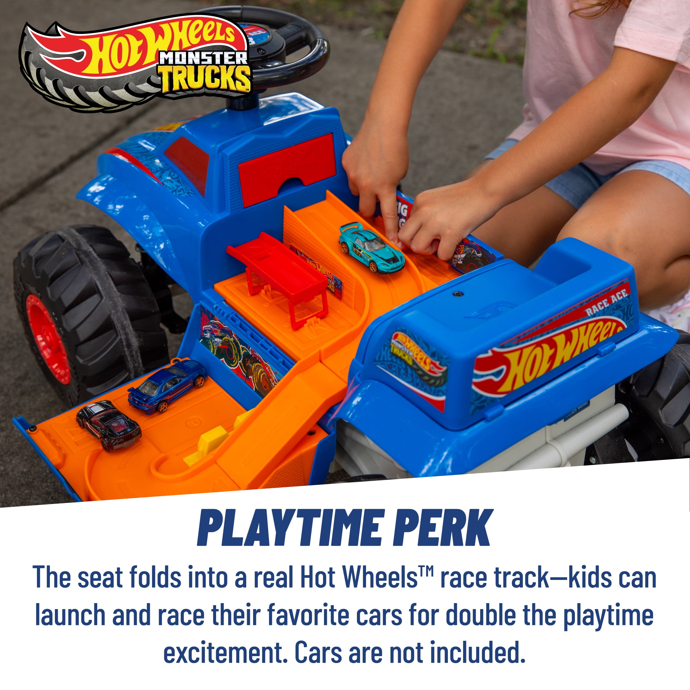 Dynacraft Hot Wheels Monster Truck 6V Ride-On, Blue/Red, Ages 1.5-3 Years, 1 Count