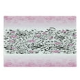 thumbnail image 1 of Black and Pink Cutting Board, Curly Romantic Flowers in Pinkish Colors Pattern, Decorative Tempered Glass Cutting and Serving Board, in 3 Sizes, by Ambesonne, 1 of 2