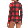 thumbnail image 5 of joogoo Womens UPF 50+ Sun Shirts Classic Checkered Grid Long Sleeve UV Protection Rash Guard Tops M, 5 of 7