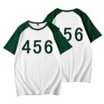 thumbnail image 1 of Squid Game Short Sleeve T-shirt Number Printed Top Cosplay, 1 of 2