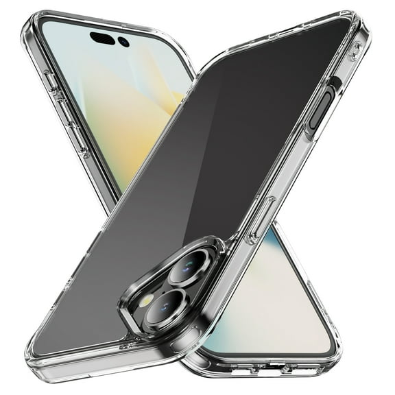 Dteck Clear Case for iPhone 17,Shockproof TPU PC Transparent Case Slim Anti-Yellowing Back Cover,Clear