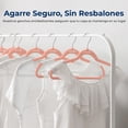 thumbnail image 3 of Ganchos de Terciopelo Premium Serenelife, Ahorradores de Espacio, Resistentes, con Gancho Metálico Giratorio de 360°, para Trajes, Pantalones y Vestidos, Rosa, Pack 20, 3 of 7