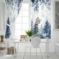thumbnail image 5 of Fsddascl Blue Eucalyptus Christmas Blackout Curtains for Bedroom/Living Room, Thermal Insulated Kitchen Curtains, Snowman Snowflake Xmas Tree Grommet Darkening Window Treatment Drapes 42"x84"x2, 5 of 6