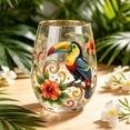 thumbnail image 7 of Hand Blown Crystal Whiskey Glass Cup,Bird & Floral Art Tumbler,Hummingbird Stemless Wine Glass,for Home Table Decor, 300ml,1 Pack, 7 of 7