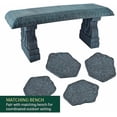 thumbnail image 5 of Set of 4, 16x17” Brushed Teal Stepping Stone Fiberclay Pavers, Outdoor Garden Natural Repeatable Pattern Pathway, Faux Stone Decorative Landscaping Walkway, 5 of 7