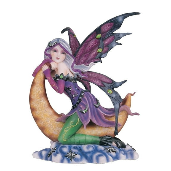 FC Design 7"H Pink Fairy on The Moon Figurine Statue Sculpture Ornament Decoration Home/Room Decor and Unique Gift Ideas for Housewarming, Holidays and Birthdays