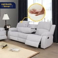 thumbnail image 4 of Lifestyle Furniture 3 Piece Modern Microfiber Reclining Living Room Set White, 4 of 5