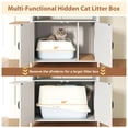 thumbnail image 6 of JOIVI 40-50 Gallon Fish Tank Stand with Hidden Cat Litter Box Cabinet and Cat Perch, Cat Viewing Aquarium Stand with Storage Shelf, 36.2"x20.5" Tabletop, 660 LBS Capacity, White, 6 of 7