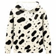 thumbnail image 6 of Kids Hoodie Fleece Cow Print Pullover with Pockets Warm Animal Hooded Sweatshirt, Long Sleeve,Cozy, Casual, Loose Fit, for Girls Ages 3-14 Years, 6 of 6