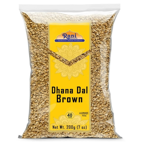 Rani Dhana Dal (Roasted Coriander Seeds) Brown 7oz (200gm) ~ All Natural | Vegan | No Colors | Gluten Friendly | NON-GMO | Kosher | Indian Origin