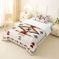 thumbnail image 2 of jejeloiu Minimalist Tribal Twin Comforter Sets,Aztec Pattern Bedding Set For Boys,Neutral White,Reversible,2-Piece,1 Comforter and 1 Pillowcase, 2 of 7