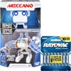 Meccano - MicroNoid - Blue Basher & Rayovac Battery Bundle