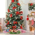 thumbnail image 4 of FMSHPON Mother's Day Beautiful Spring Tulips FlowersLeaf Xmas Christmas Tree Skirt Stand Mat for Holiday Party Decoration Indoor Outdoor 36 inches, 4 of 6