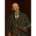 thumbnail image 2 of Fredrik Kolstø 14x18 Black Ornate Wood Framed Double Matted Museum Art Print Titled - Portrait of the Painter Amaldus Nielsen (1902), 2 of 5
