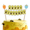 LILIPARTY Winnie The Pooh Happy Birthday Cake Bunting Topper Baby Birthday Cake Banner Cartoon Theme Birthday Party Baby Shower Decoration Suppliers, Pre-String Together