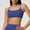 Blue, variant on FAHXNVB Womens Criss Cross Back Longline Sports Bras Spaghetti Straps Racerback Padded Yoga Workout Crop Tank Tops Wireless Training Bras