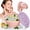 Pink&Purple, variant on MQ Silicone Face Bowl for Ice with Built-In Icetray, Collapsible Ice Bowl for Face Bath at Home