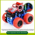 thumbnail image 3 of Ruiboury Toy Car Four-wheel Drive Pull Back Inertial Off-road Vehicle Model Car for Children, 3 of 8