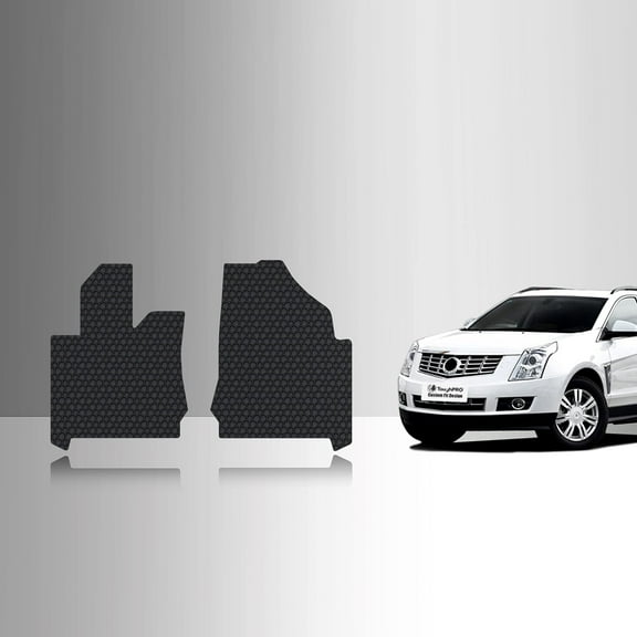 ToughPRO Front Mats Compatible with Cadillac SRX 2014 - All Weather Heavy Duty (Made in USA) Black Rubber