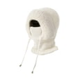 thumbnail image 4 of Pasamontañas de invierno con capucha a prueba de viento y forro polar para el cuello, ajustable para esquí para hombre blanco, 4 of 9