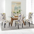 thumbnail image 2 of Chair Covers for Dining Room 6 Pack, Stretch Printed Kitchen Chair Covers Washable Spandex Parsons Chair Slipcovers Removable Seat Protector for Home, Restaurant, Ceremony (Dandelion Pattern), 2 of 6