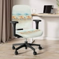thumbnail image 3 of ZUXONGSY Beach Starfish Office Chair Cover 2 Packs Computer Office Chair Cover with Elastic Edge Polyester Chair Protector Cover Easy to Install Suitable for Home Desk Chair Decor, 3 of 7