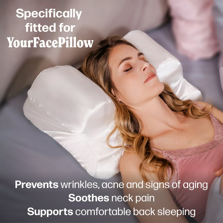 YourFacePillow Beauty Pillow - Anti Wrinkle & Anti Aging Back Sleeping  Pillow - Wrinkle Prevention Pillow to Sleep on Back - Memory Foam Beauty  Sleep