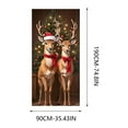 thumbnail image 3 of Christmas Door Cover Christmas Scene Layout Background Banner Porch Sign for Winter Indoor Outside Front Door Banner Farmhouse Party Supplies, 35x75in, 3 of 6