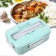 thumbnail image 4 of Boîte à lunch multi-compartiments écologique, portable, boîte à bento pour étudiants, maison, école, bureau, vert, 4 of 4