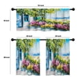 thumbnail image 4 of LALILO Kitchen Curtains and Valances Set of 3 36" Blue Window Treatment Tiers for Window Decor, 4 of 5