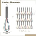 thumbnail image 2 of 24 Pack Silicone Colorful Whisks (10") - Heat-Resistant 450°F Egg Beaters with Metal Handle for Kitchen, Bulk Non-stick Baking Tools for Restaurants & Meal Prep, 2 of 6