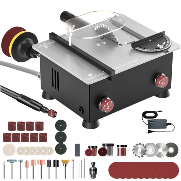 Mini Sierra de Mesa Zericuf Doble Motor 200W 26mm Ajustable