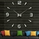thumbnail image 3 of Advancent Reloj de pared 3D reemplazo desmontable autoadhesivo analógico alimentado por DIY funcionamiento silencioso sala de estar Decoración del hogar Plata, 3 of 5