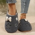 thumbnail image 3 of EKVAHL Orthopedic Slippers for Women, Fluffy Plush Arch Support Slip On House Shoes, Closed Toe Indoor Bedroom Daily Slippers Gray, 3 of 5