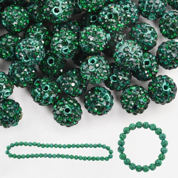 Perlas de arcilla con diamantes de imitación de 10 mm, 200 unidades, para manualidades, KESOCORAY