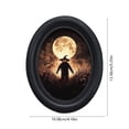 thumbnail image 3 of Roiihwy Halloween Wall Decor, Ghost Framed Dark Ghost Holding Candle Oval Wall Art, Spooky Halloween Oval Walls Decor, Vintage Gothic Canvas Artwork Hanging Decor, 3 of 6