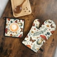 thumbnail image 5 of Mushroom and Butterfly Kitchen Oven Mitt and Pot Holder Sets 2 Pcs for Baking, Cooking and Grilling, Heat Resistant Up To 392 °F, 5 of 7