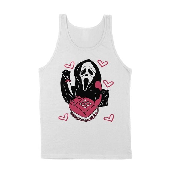 Ghost Telephone Tank Top Unisex Large White