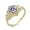 Purple, variant on 2 Carat Gold Moissanite Rings for Women Round D Color VVS1 Clarity Lab Created Diamond Rings Vintage 925 Sterling Silver Moissanite Engagement Ring