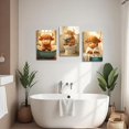 thumbnail image 3 of Hieng 3 Pieces Highland Cow Bathroom Wall Art Cute Cattle Baby in Bathtub Pictures Funny Calf Reading on Toilet Canvas Prints Farm Animal Paintings Decor Unframed, 3 of 6