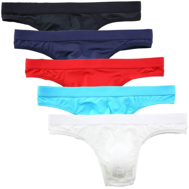 Summer Code Men's Thong Underwear Elastic Micro Mesh Bikini Briefs ...
